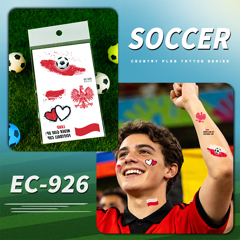 ✨⚽ 2026 World Cup Flag-themed Temporary Tattoos | Waterproof temporary tattoos designed specifically for football | A refreshing alternative to make-up