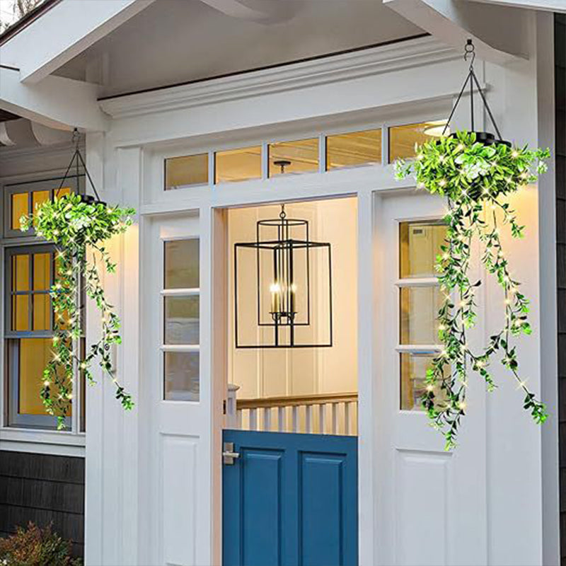 Solar Powered Hanging Grass Lights – IP65 Waterproof Artificial Plant Lantern for Garden & Patio