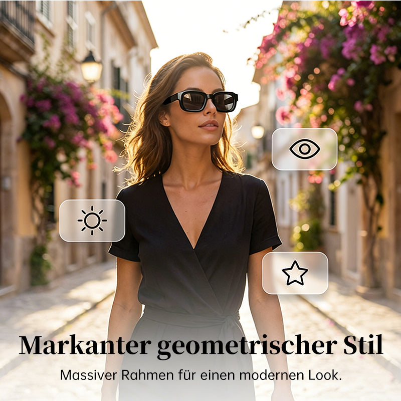 New retro-style minimalist square-frame sunglasse