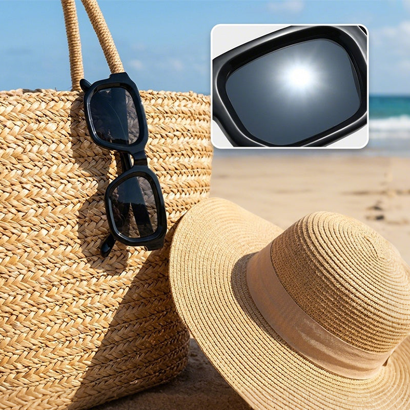 New retro-style minimalist square-frame sunglasse