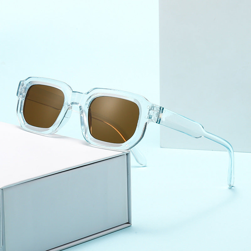 New retro-style minimalist square-frame sunglasse