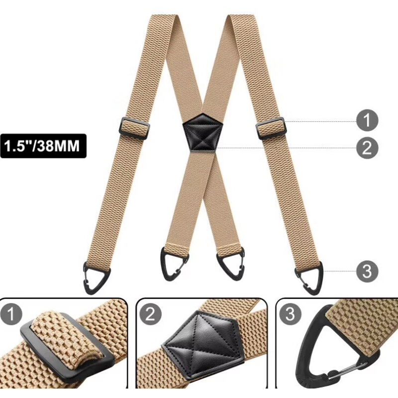 👔 LIMITED TIME: 50% OFF! 🔥 Men's X-Back Suspenders with Heavy-Duty Hook Clips – Wide, Adjustable & Durable for Work & Casual 🎩