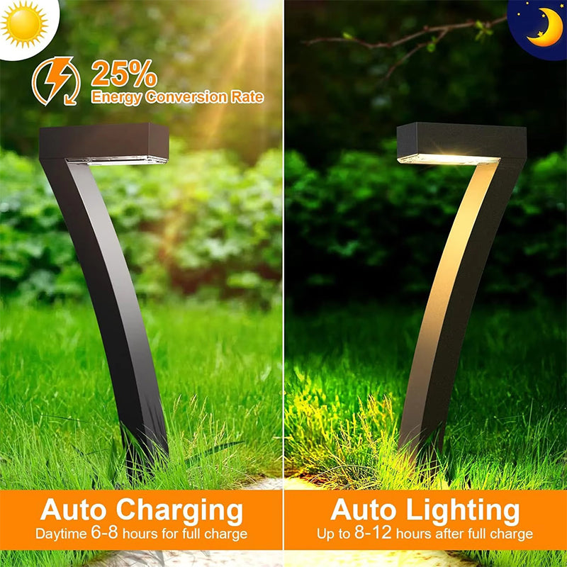 🔆Solar-Powered Courtyard 7-Shaped Ground Light🏡💡Highly efficient solar energy, weatherproof, no electricity costs💰