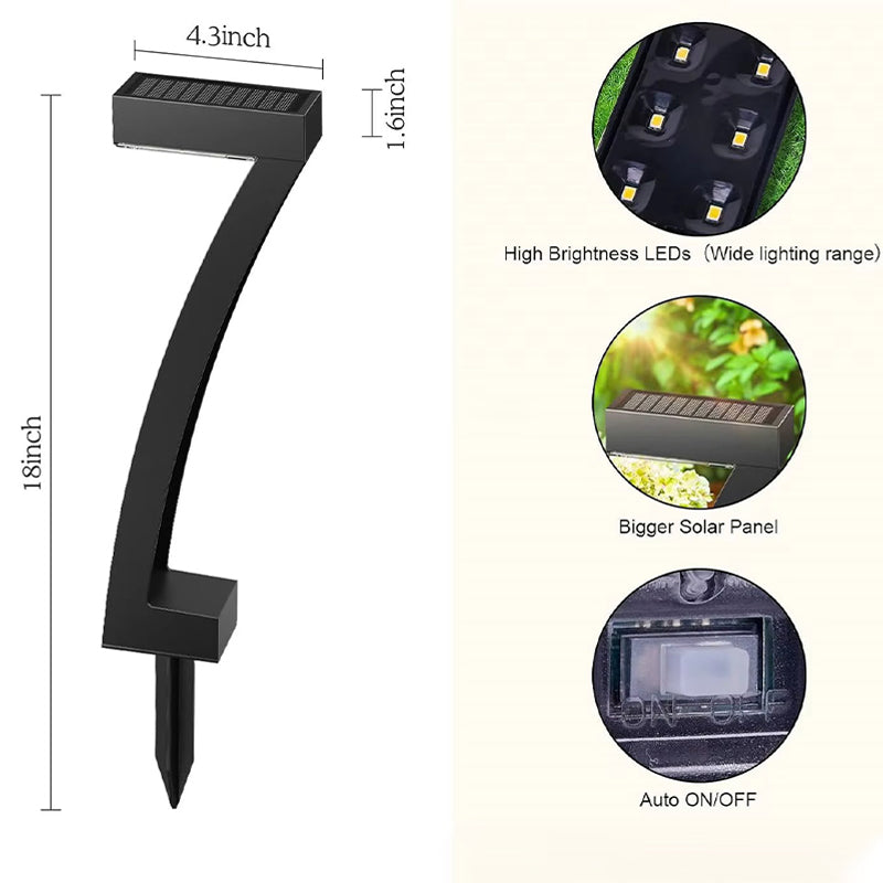 🔆Solar-Powered Courtyard 7-Shaped Ground Light🏡💡Highly efficient solar energy, weatherproof, no electricity costs💰