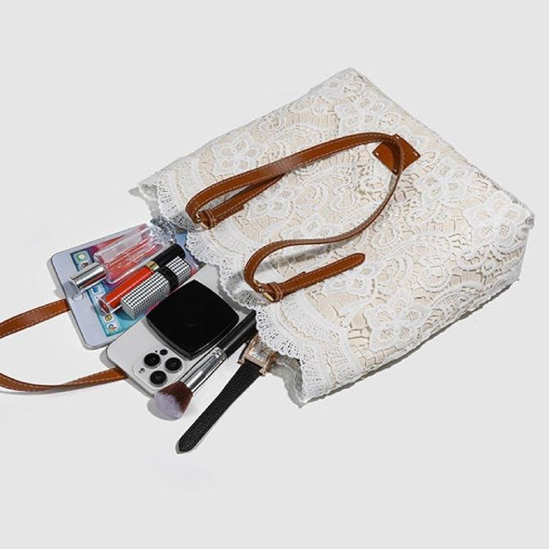 👛 Vintage Lace Shoulder Bag – Elegant, Spacious, Adjustable Strap 💼