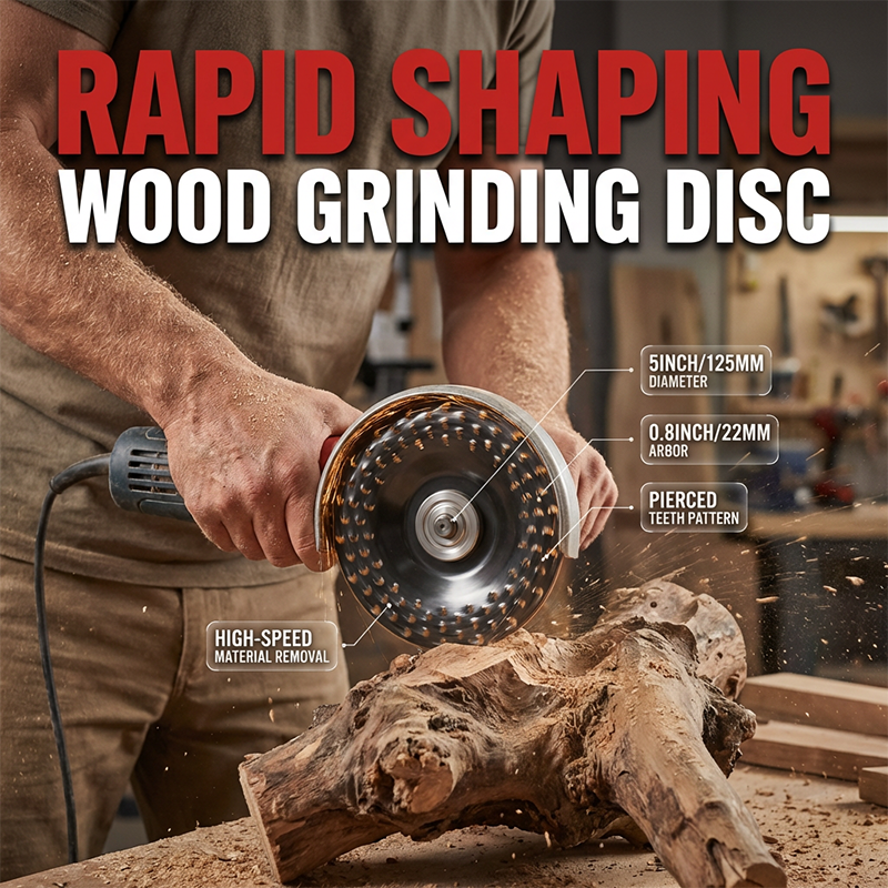 Heavy-Duty Wood Carving Disc – Angle Grinder Attachment for Shaping & Polishing