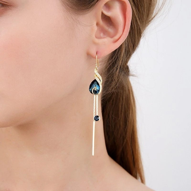 ✨ LIMITED-TIME 50% OFF! 🦚 Phoenix Earrings – Peacock Design, CZ Gems, Lightweight, Gift 🎁