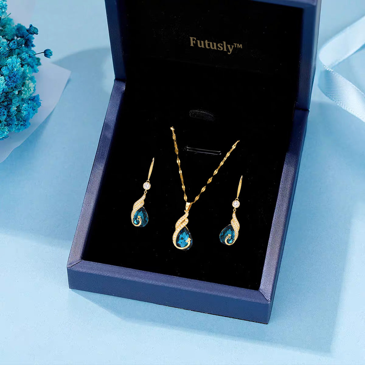 ✨ LIMITED-TIME 50% OFF! 🦚 Phoenix Earrings – Peacock Design, CZ Gems, Lightweight, Gift 🎁