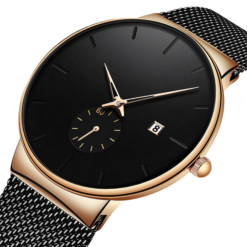 Men's Minimalist Waterproof Quartz Watch