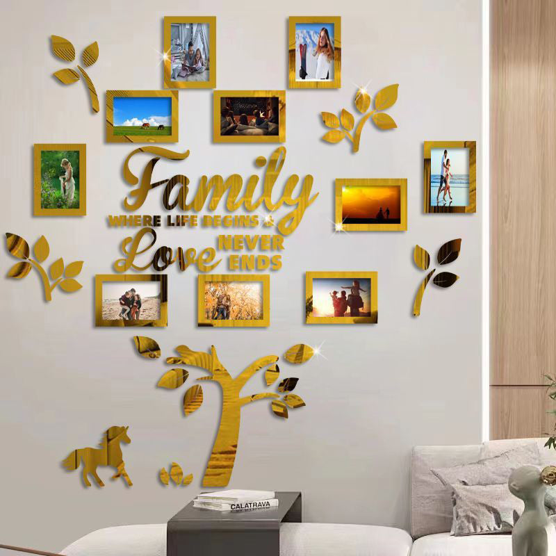 🌳 LIMITED-TIME 50% OFF! ✨ 3D Family Tree Photo Frame Wall Sticker – Modern, Glossy, Self-Adhesive 🏡