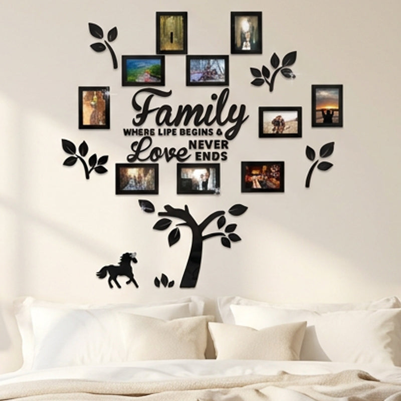 🌳 LIMITED-TIME 50% OFF! ✨ 3D Family Tree Photo Frame Wall Sticker – Modern, Glossy, Self-Adhesive 🏡