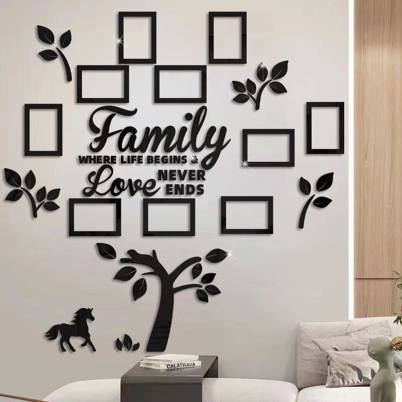 🌳 LIMITED-TIME 50% OFF! ✨ 3D Family Tree Photo Frame Wall Sticker – Modern, Glossy, Self-Adhesive 🏡