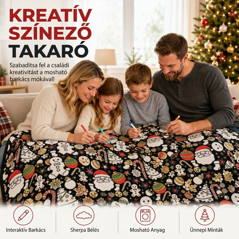 👨‍👩‍👧 A family-friendly DIY colouring blanket for all ages